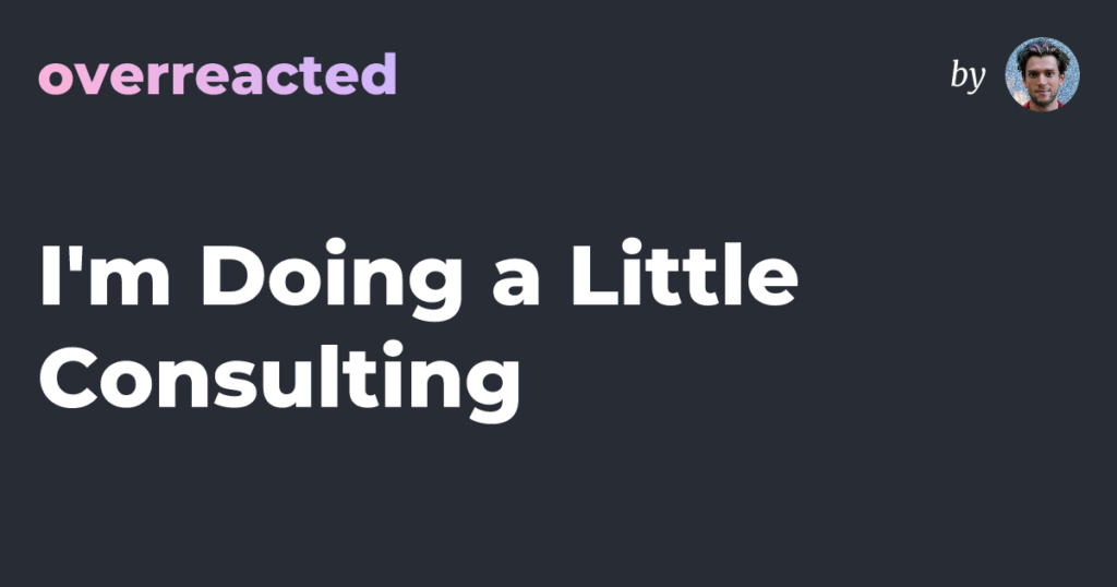 I’m Doing a Little Consulting src 18kri01 featured