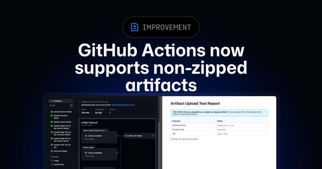 GitHub Actions Now Supports Unzipped Artifact Uploads and Downloads src i9323l featured